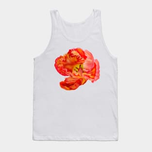 Flaming Orange & Yellow Parrot Tulip Digital Art Tank Top